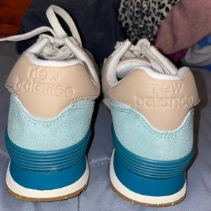 New Balance Women's 574 Storm Blue/Sea Salt / 7 /